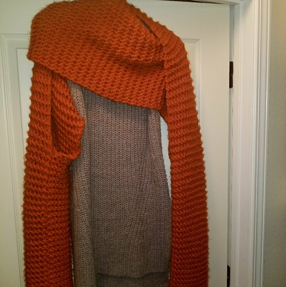 shawl with sleeves